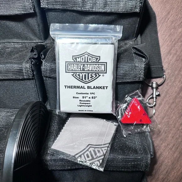 Harley-Davidson Canvas Motorcycle Roll Tool Kit Organizer Bag Ready for Sturgis! - Picture 6 of 13